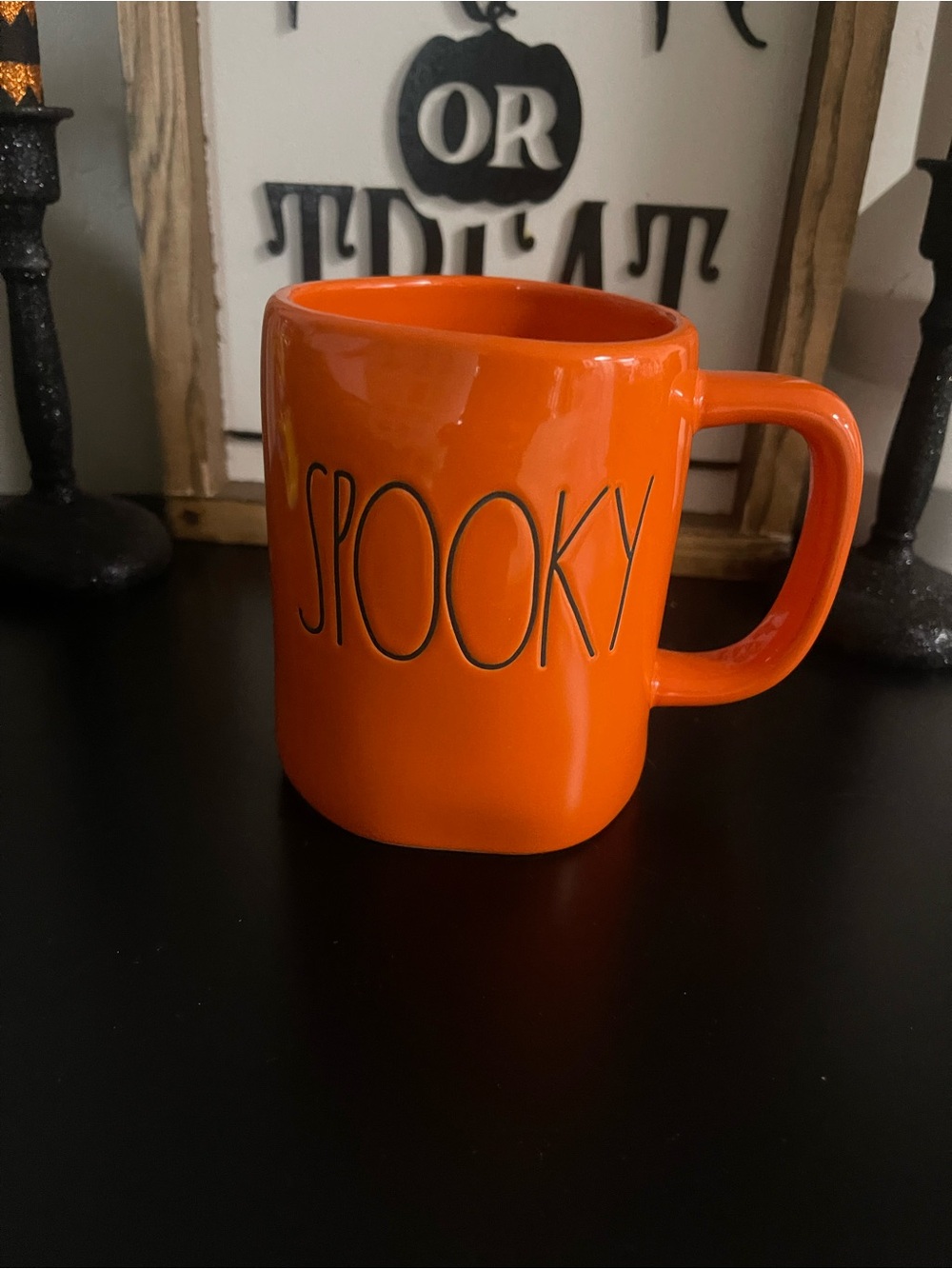 Rae Dunn Spooky Orange Ceramic Mug - Home Dining